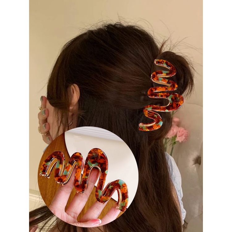 1 Kẹp Tóc Gợn Sóng Đơn Giản Thời Trang