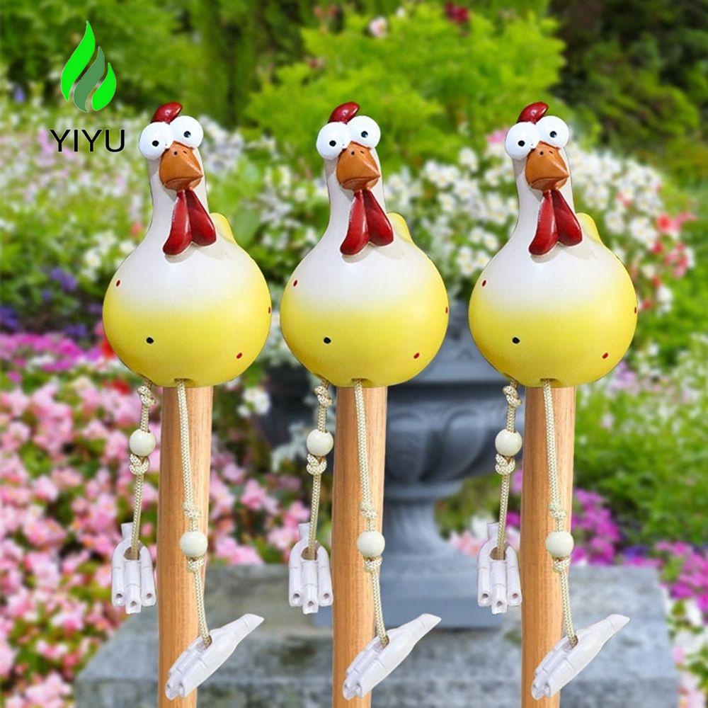 YIYU Đồ Trang Trí Vườn Hình Chân Gà Mắt To Sáng Tạo Vui Nhộn