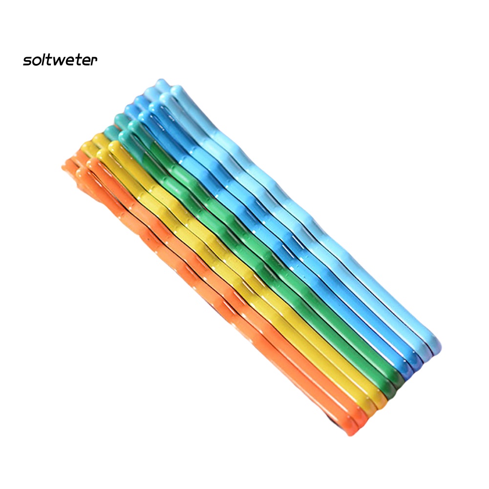 Set 10 Kẹp Tóc Lượn Sóng Màu Cầu Vồng Cho Nữ