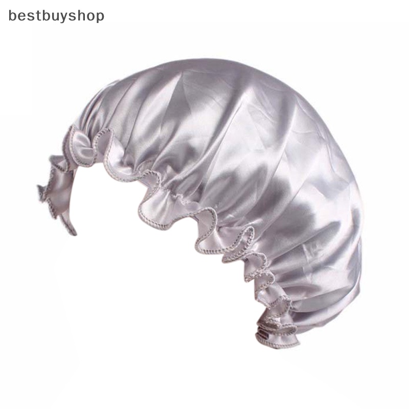 Cửa hàng tốt nhất silk sa night sleep cap hair bonnet hat head cover wide band điều chỉnh đàn hồi mới