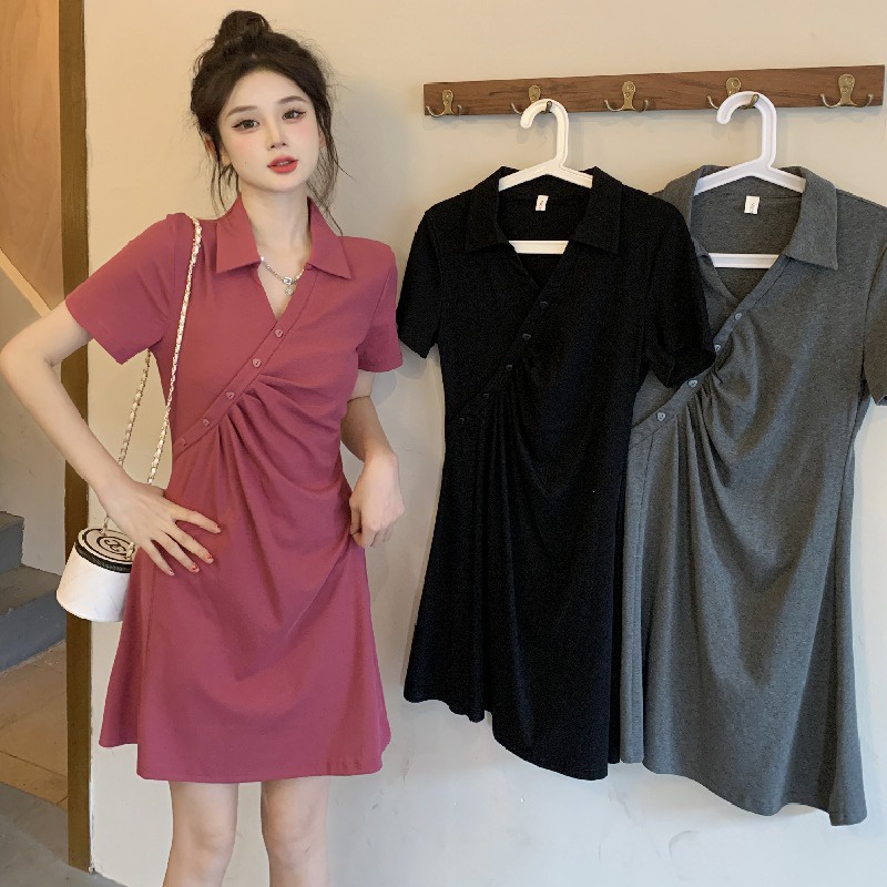Đầm Nữ Tay Ngắn Dáng Rộng Phong Cách Hàn Quốc Thời Trang