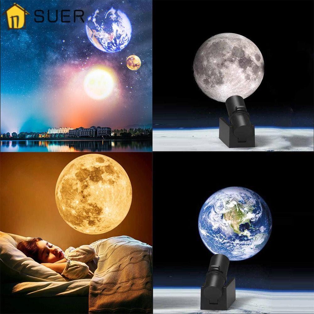 SUENIN Đèn LED Chiếu Phông Nền Hình Trăng Sao Sáng Tạo