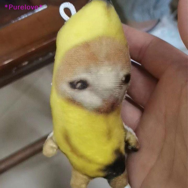 Móc Khóa Hình Mèo Đang Khóc / Chuối Nhồi Bông Đáng Yêu 2023 Mới