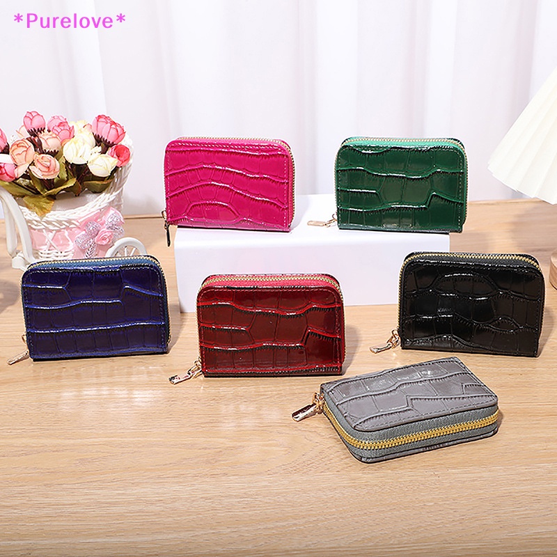 Ví Đựng Thẻ Nhiều Ngăn Phối Khóa Kéo Đơn Giản Dành Cho Nam Và Nữ Mới