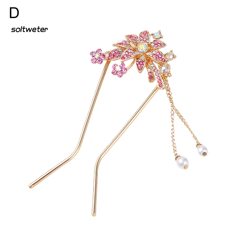 Trâm Cài Tóc Chữ U Đính Ngọc Trai Giả Thanh Lịch Cho Nữ