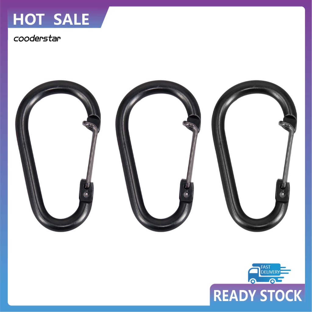 Set 3 Móc Khóa Chữ D Bằng Hợp Kim Nhôm Cứng Cáp Không Thấm Nước