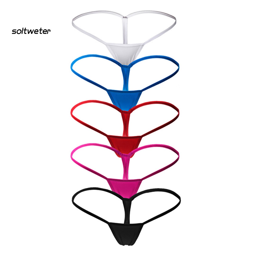 Quần Lót Lọt Khe Dây Nhỏ Màu Sắc Trơn Thoáng Khí Gợi Cảm Cho Nữ