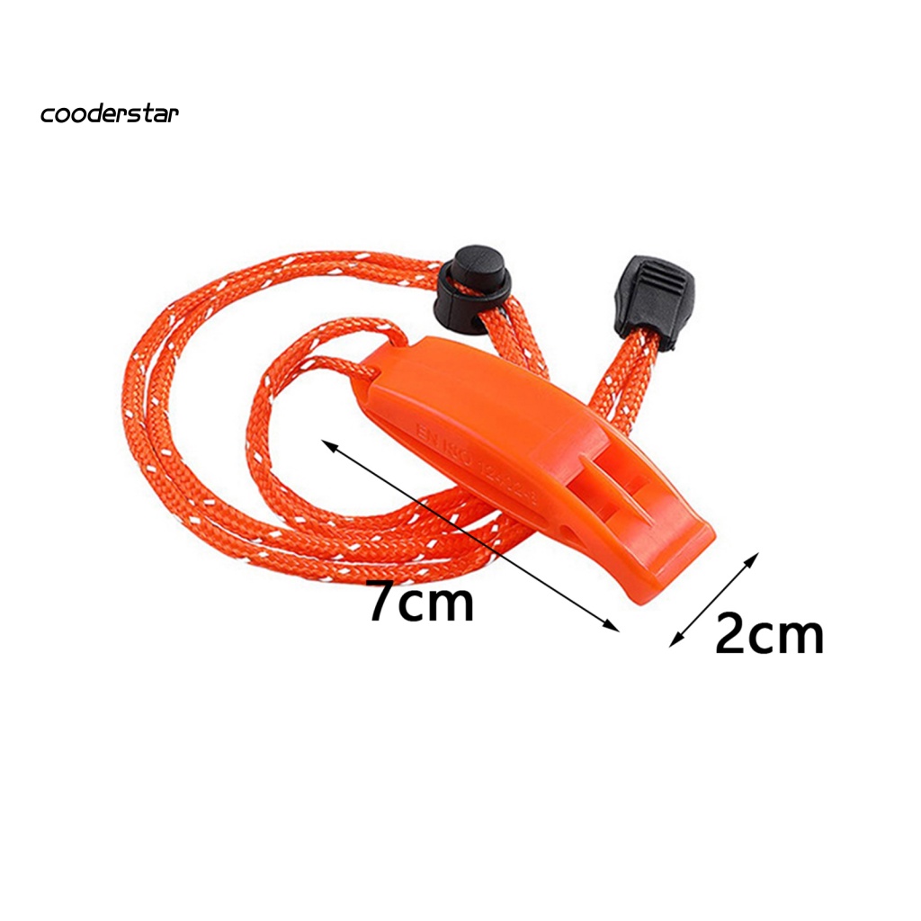 Set 6 Còi Thổi Khẩn Cấp Có Dây Đeo Thiết Kế Cong Di Động An Toàn Cho Hoạt Động Ngoài Trời