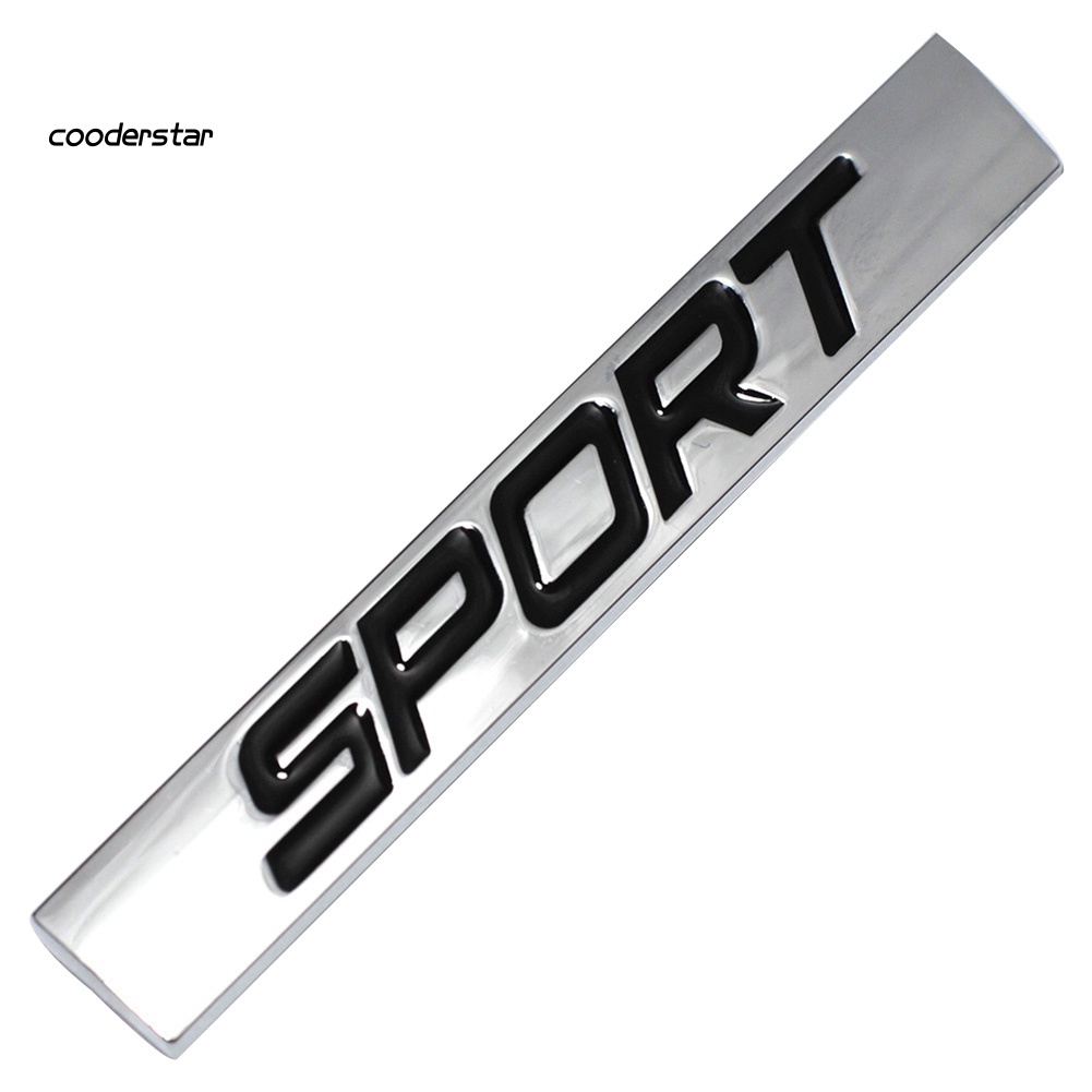 Hình Dán Chữ SPORT Bằng Kim Loại Trang Trí Thân Xe Hơi
