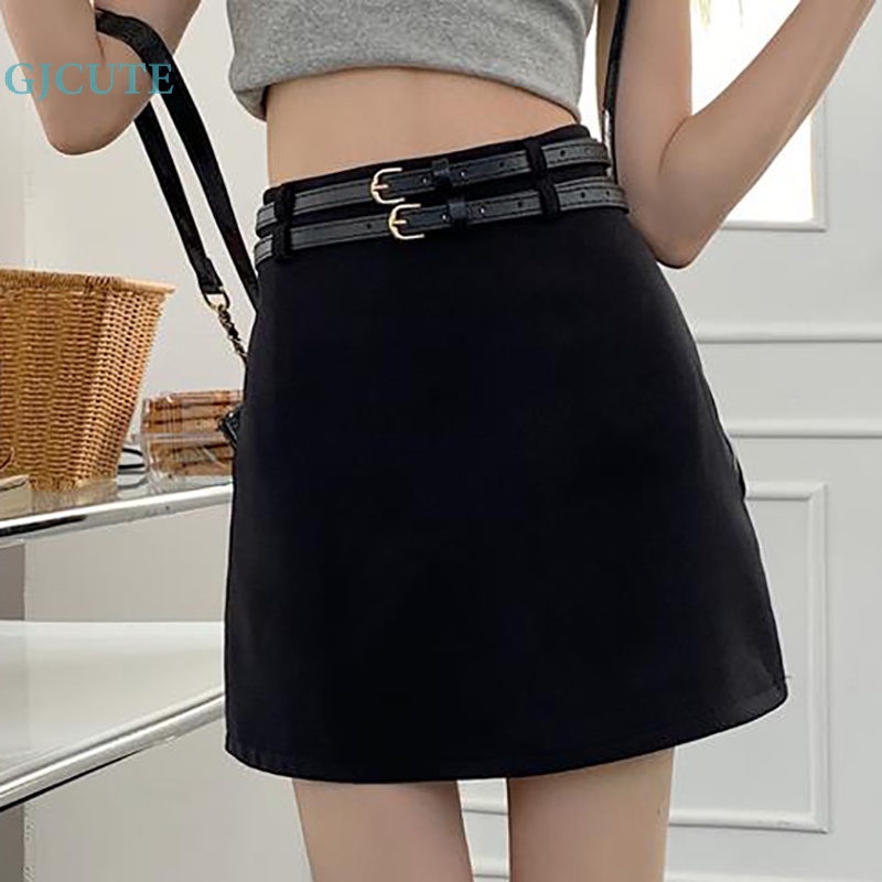 Chân Váy Chữ A Lưng Cao Thắt Eo Đơn Giản Cho Nữ