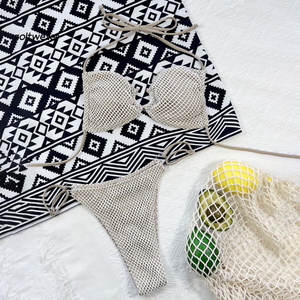 1 Bộ Đồ Bơi Bikini Bằng Nylon Nhanh Khô Quyến Rũ Cho Nữ