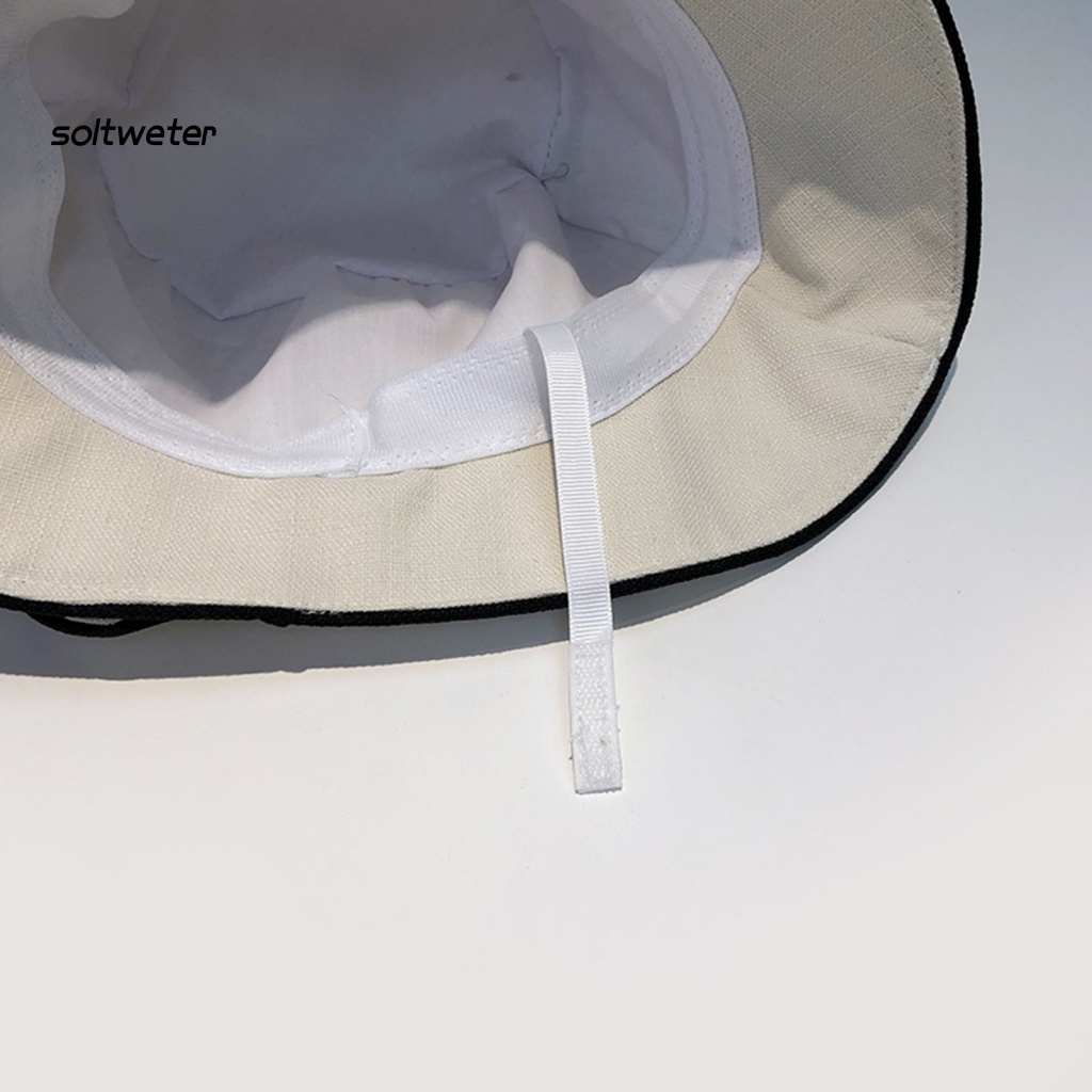 Nón Tai Bèo Vành Phẳng Mềm Mại Thoáng Khí Đính Nơ Màu Tương Phản Trang Trí Chống Nắng Cho Nữ