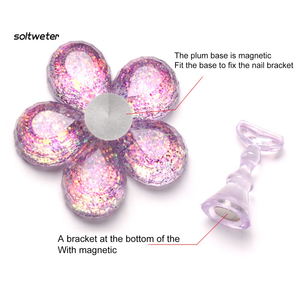 1 Bộ Giá Đỡ Nam Châm Trưng Bày Móng Tay Giả Màu Sắc Sống Động Sáng Tạo DIY