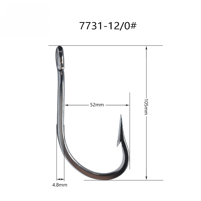 Set 5 Móc Câu Cá Bằng Thép Không Gỉ 7731 Kích Thước 5 / 0 6 / 0 7 / 0 8 / 0 9 / 0 10 / 0 11 / 0 12 / 0 13 / 0 14 / 0 16 / 0
