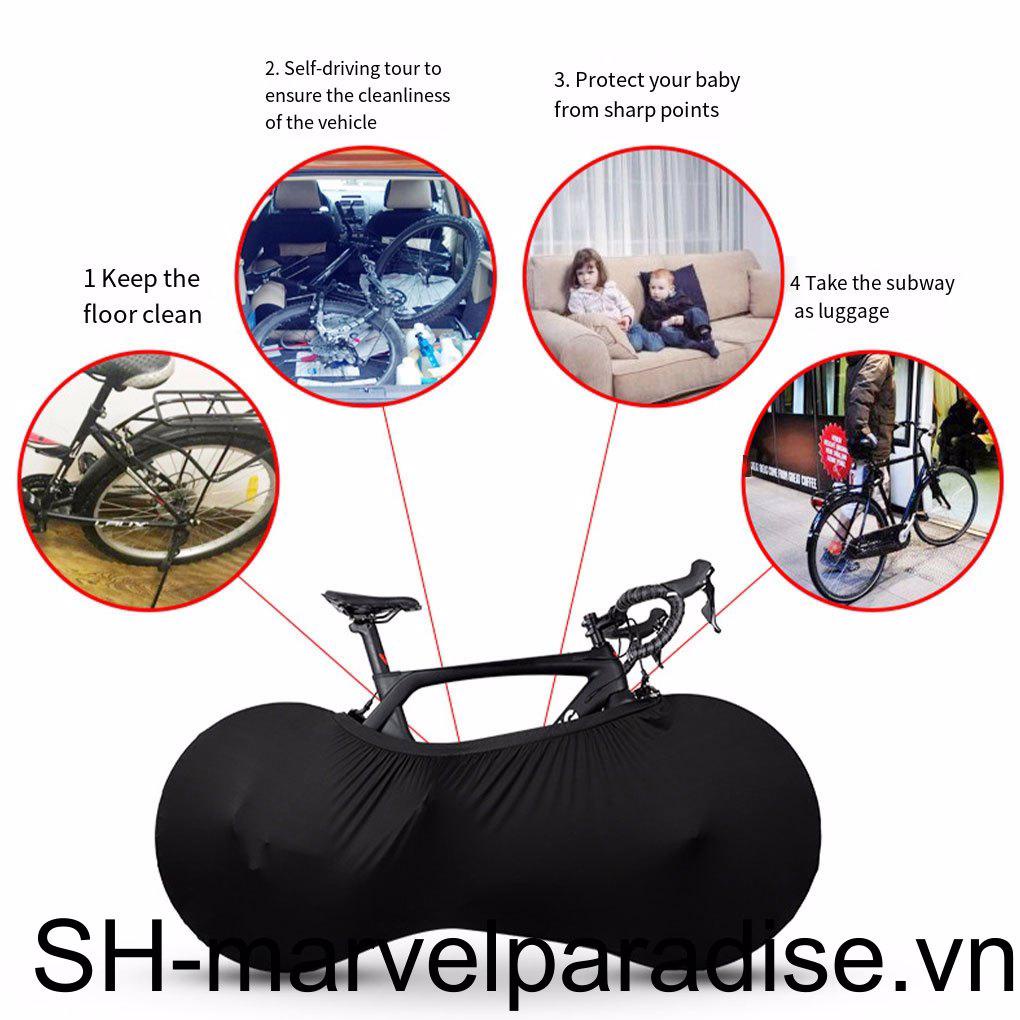 Túi Đựng Bảo Vệ Xe Đạp Chống Trầy Xước Tiện Dụng Đen