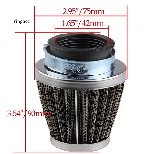 Rga Phụ Kiện Lọc Khí Hình Oval Bằng Kim Loại Chuyên Dụng Cho Xe Mô Tô