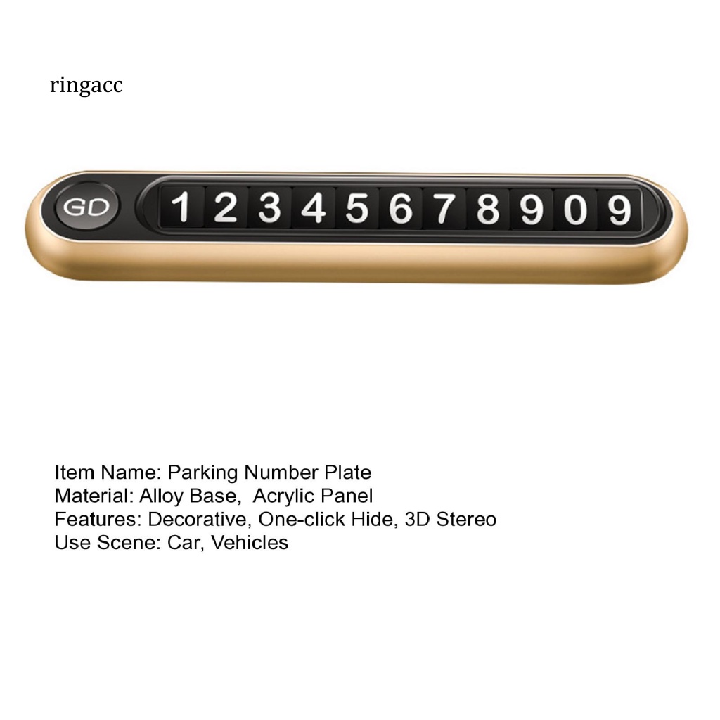 Rga Bảng Số Điện Thoại 3D Nổi Một Bấm Hiển Thị Màu Dạ Quang Hấp Thụ Mạnh Mẽ Hỗ Trợ Đậu Xe Ban Đêm