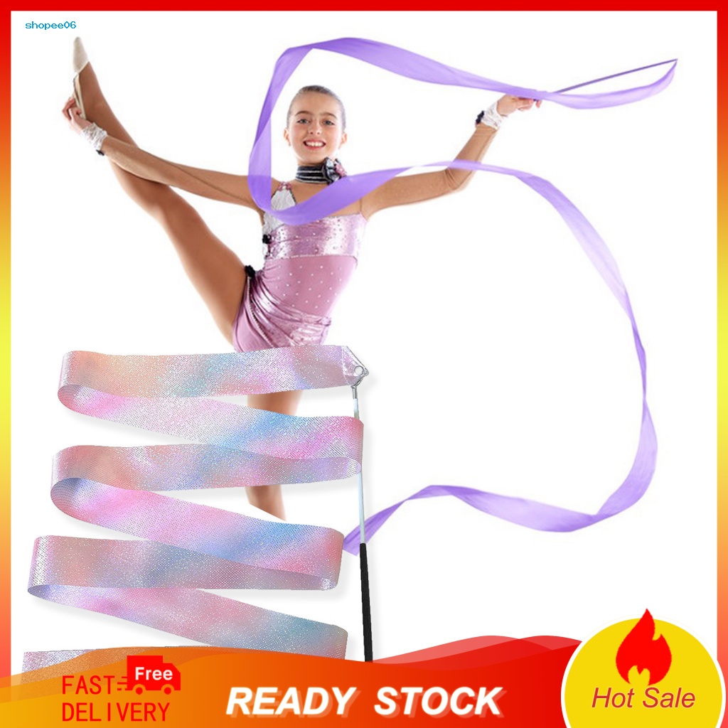 Pemg Set 2 Dây Ruy Băng Mềm Mịn Lấp Lánh Dài 2 / 4m Tập Nhảy Cho Bé