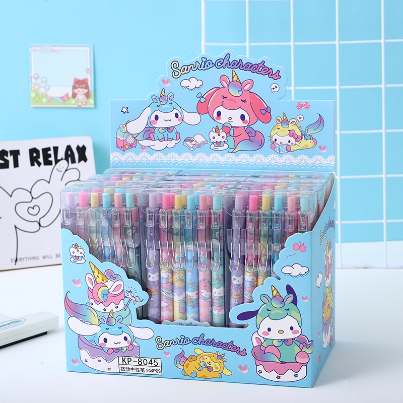 SANRIO 1 Bút Mực Đen Ngòi 0.5mm Hình Cinnamoroll Kuromi Melody Dễ Thương