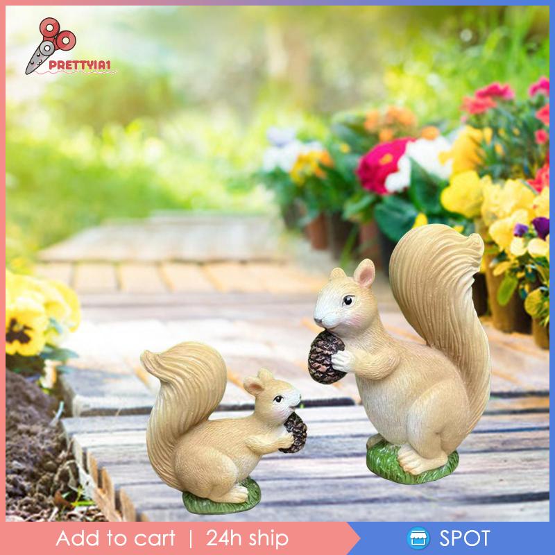 Set 2 Mô Hình Động Vật Trang Trí Sân Vườn