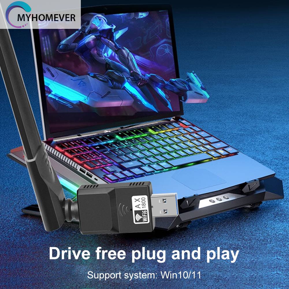 Bộ ChuyểN ĐổI WiFi6 6dBi Băng Tần KéP 5GHz 2.4GHz, Thẻ MạNg WiFi6