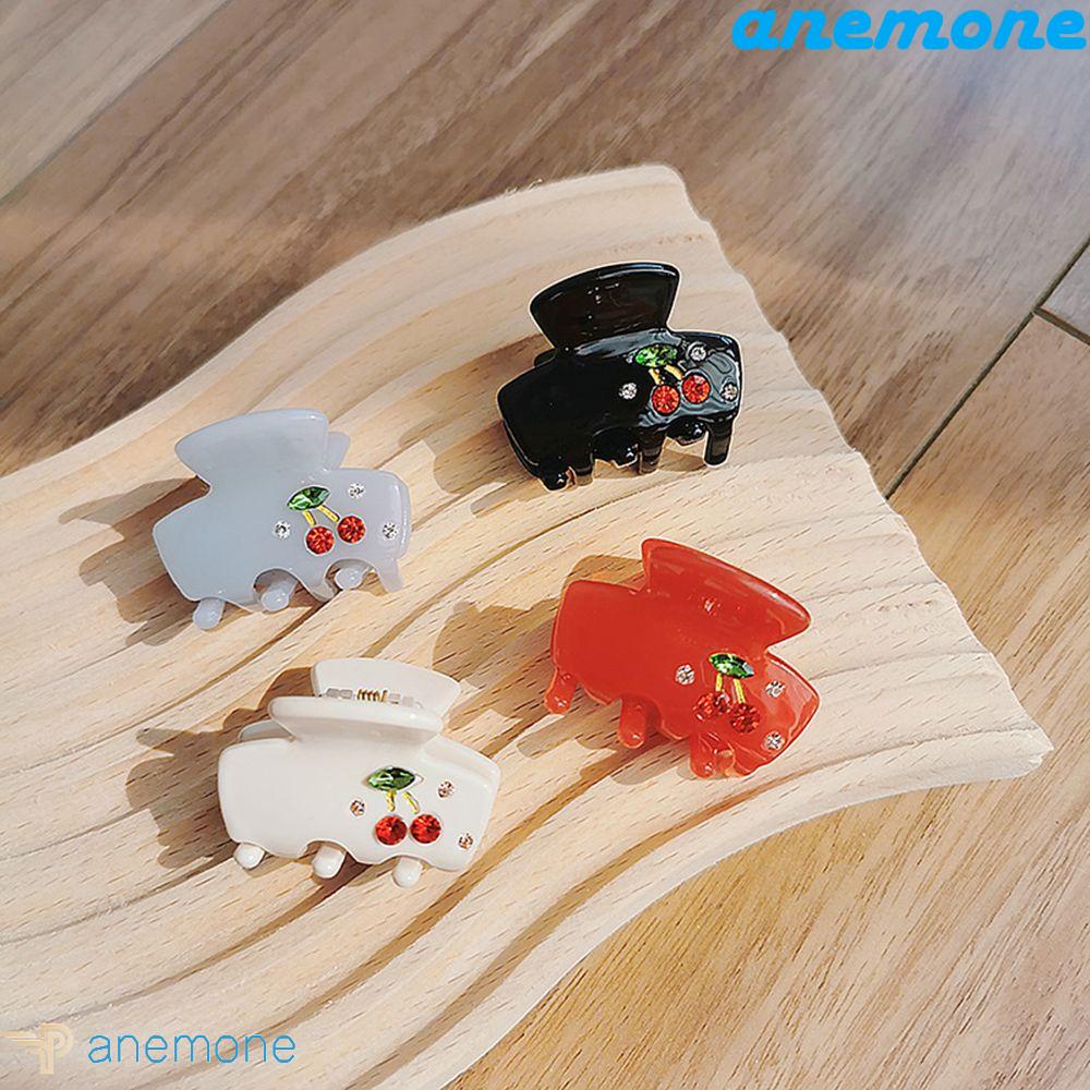 ANEMONE Kẹp Tóc Hình Quả Cherry Đính Đá Phong Cách Vintage Hàn Quốc