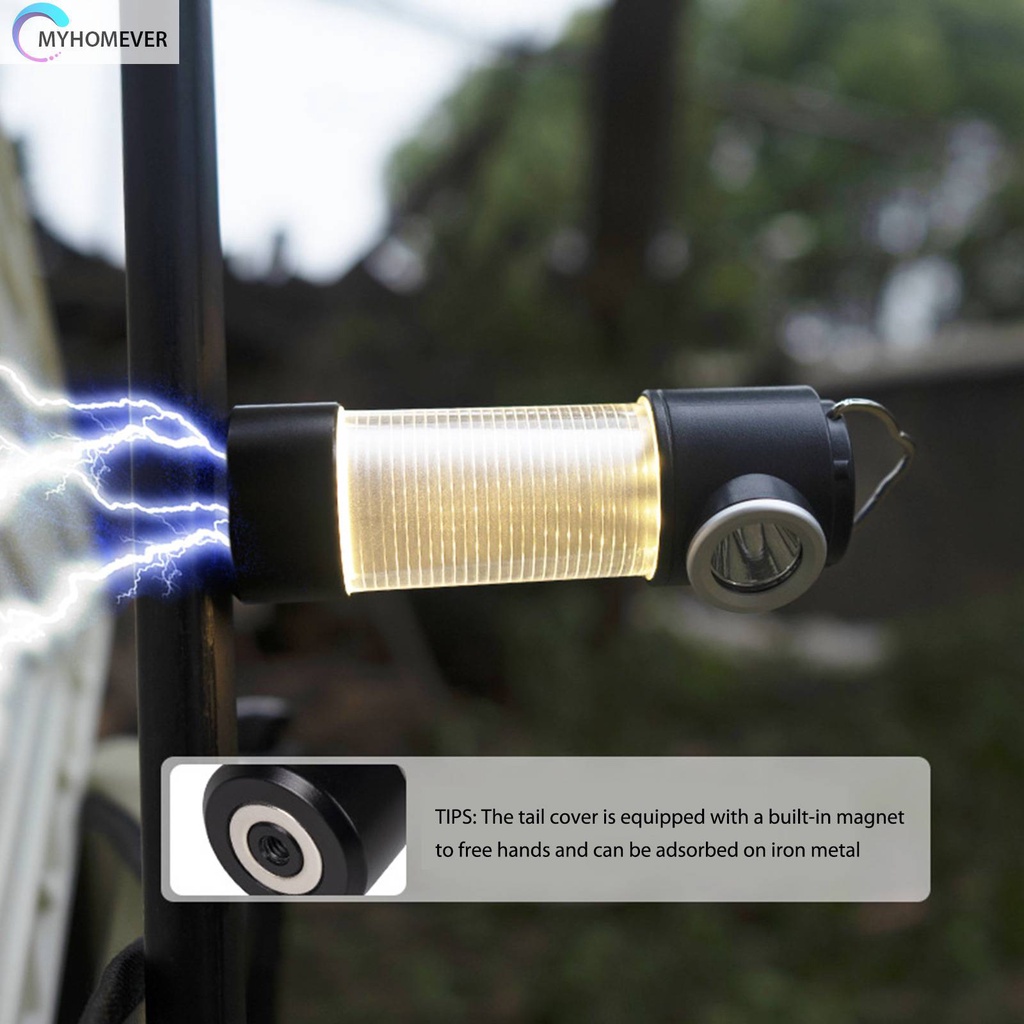 Đèn Cắm Trại Mini Từ Tính Kèm Chụp Đèn Tiện Dụng