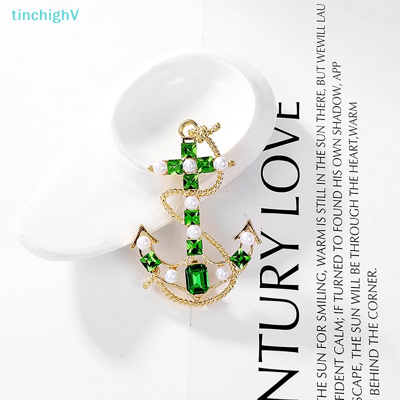 [TinchighV] Trâm Cài Áo Hình Mỏ Neo Thuyền Xanh Lá Baroque Cổ Điển Cho Nữ Dự Tiệc [Mới]