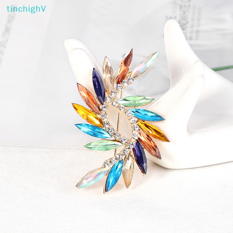 Ghim Cài Áo Đính Đá Pha Lê Nhiều Màu Thời Trang Cho Nữ