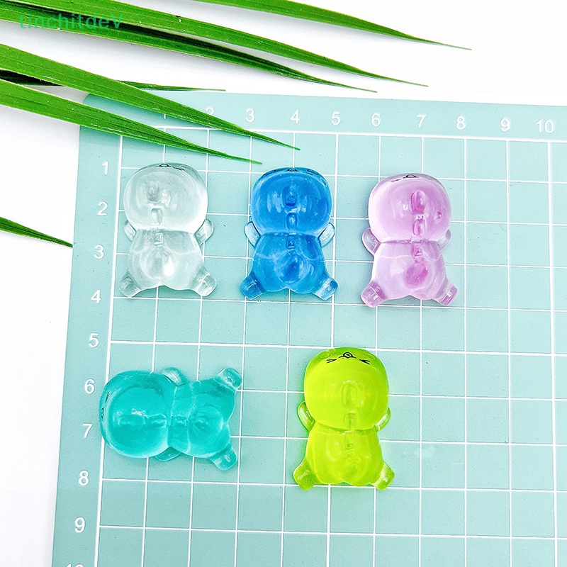 Bộ 2 Móc Khóa Hình Rồng Sữa Dạ Quang Mini Bằng Nhựa Resin DIY