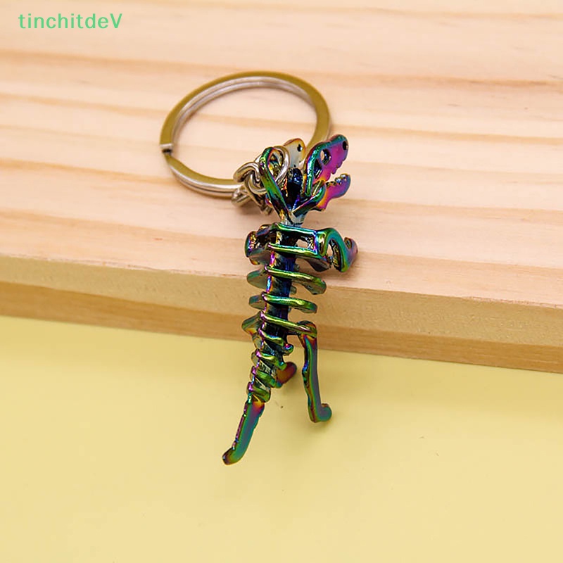 [TinchitdeV] Móc Khóa Hợp Kim Hình Bộ Xương Khủng Long Đầy Màu Sắc Quà Tặng Kỳ Nghỉ [Mới]