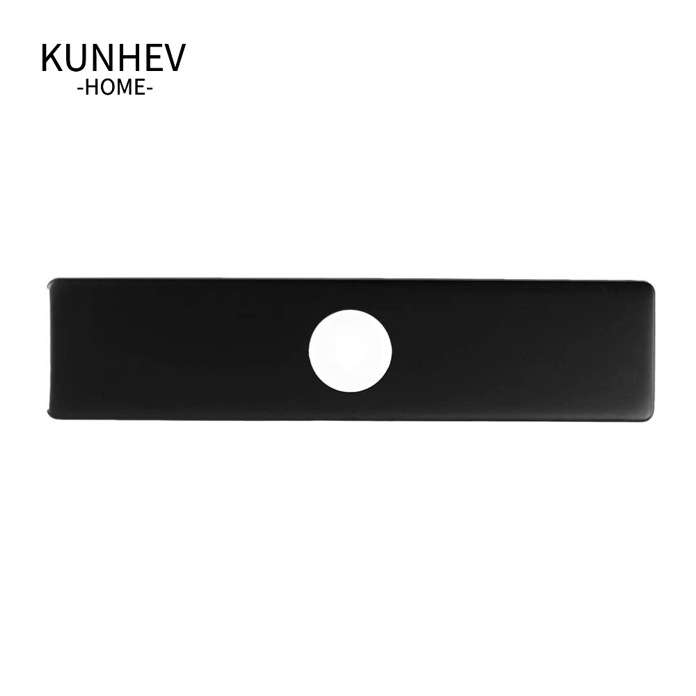 KUNHEV Đế Vòi Nước 10 Inch Bằng Thép Không Gỉ Mặt Nhám Màu Đen Hình Chữ Nhật Cho Bồn Rửa Nhà Bếp