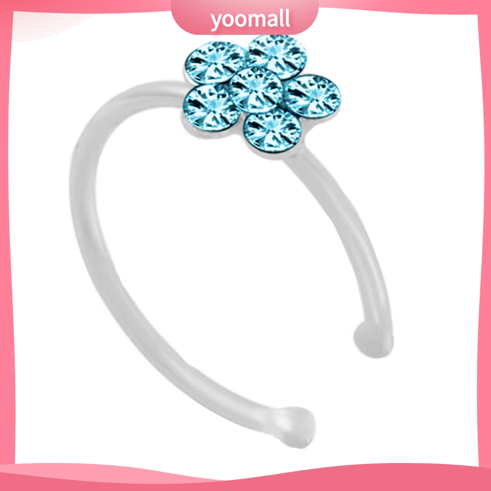 Khuyên Mũi Đính Đá Hình Bông Hoa Thời Trang Dành Cho Nữ