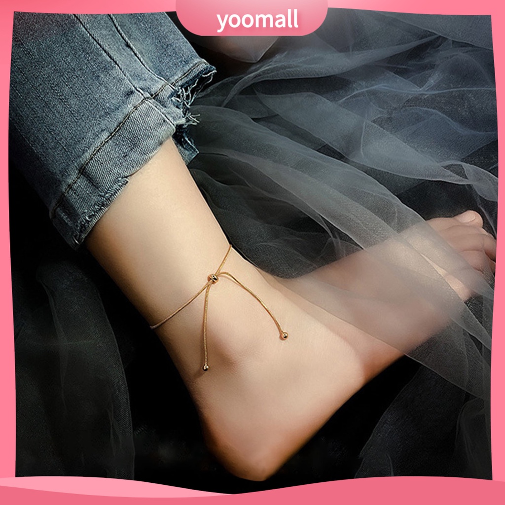 [YM] Lắc Chân Dây Xích Đơn Giản Nhẹ Nhàng Thoải Mái Mạ Điện Có Thể Điều Chỉnh Cho Nhà Ở