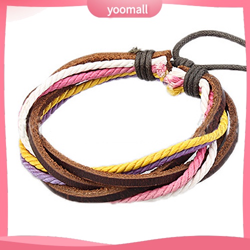 Vòng Tay Giả Da Sợi Bện Phong Cách Punk Thời Trang Cho Nam Nữ