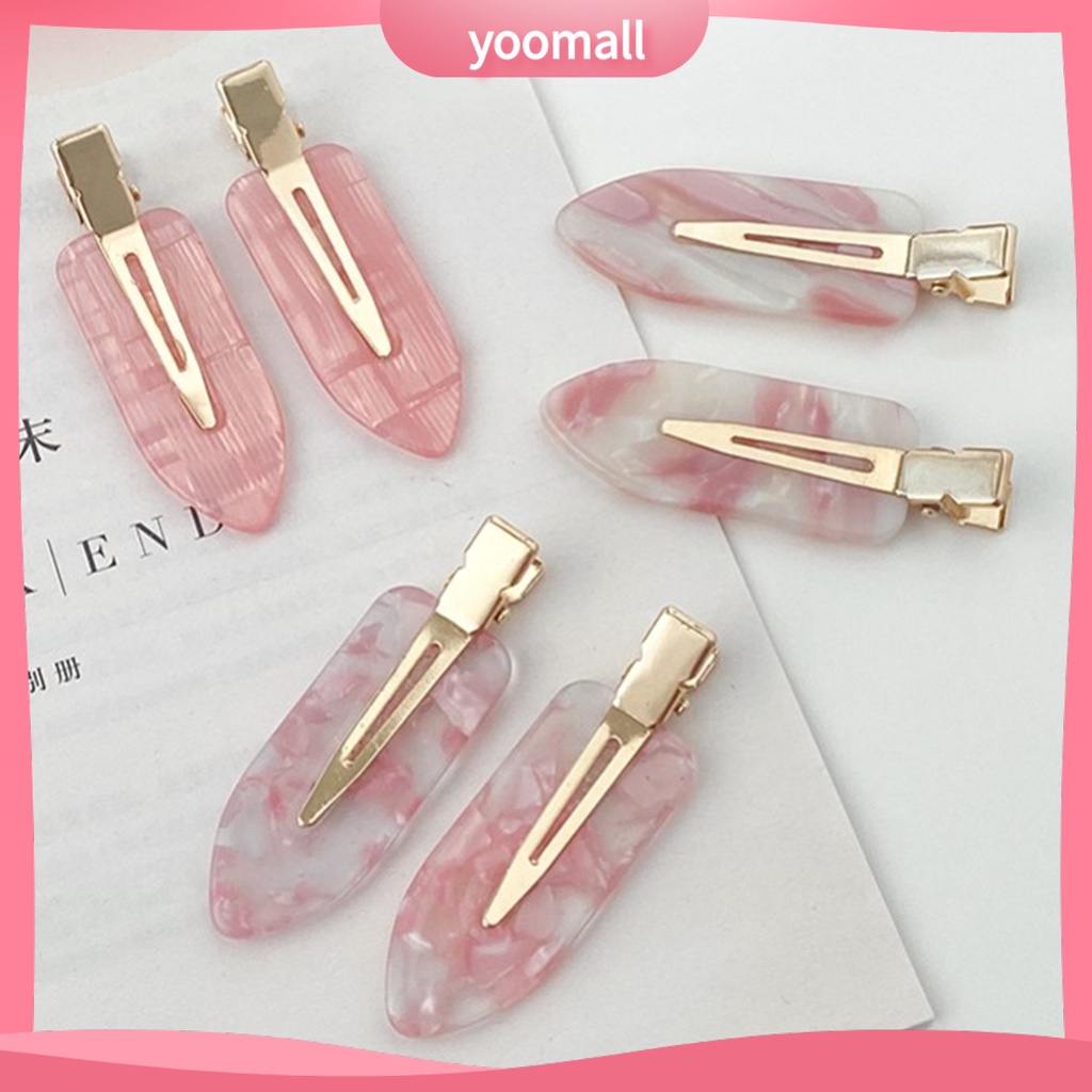 Bộ 2 Kẹp Tóc Bằng Acrylic Chống Trượt Có Răng Liền Mạch Phong Cách Hàn Quốc