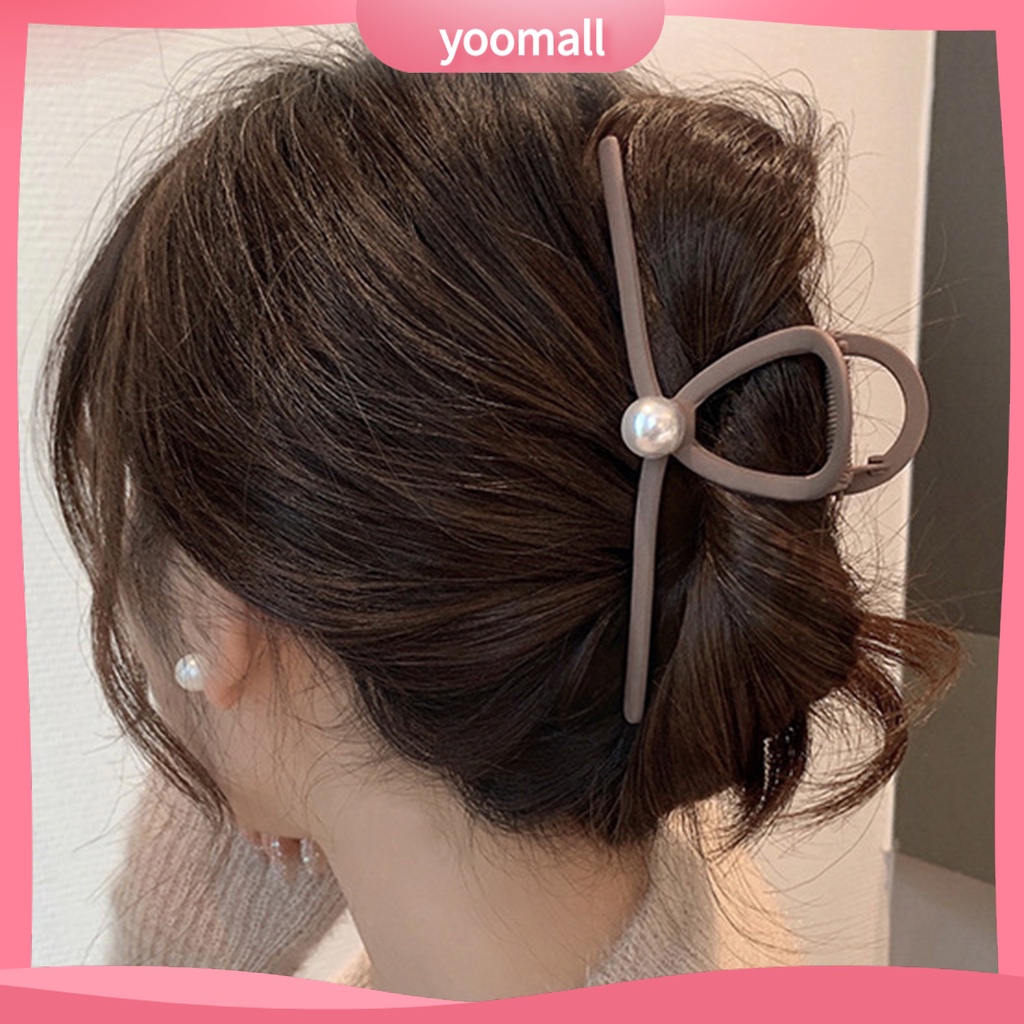 Kẹp Tóc Càng Cua Đính Ngọc Trai Nhân Tạo Siêu Nhẹ Co Giãn Thời Trang Cho Nữ