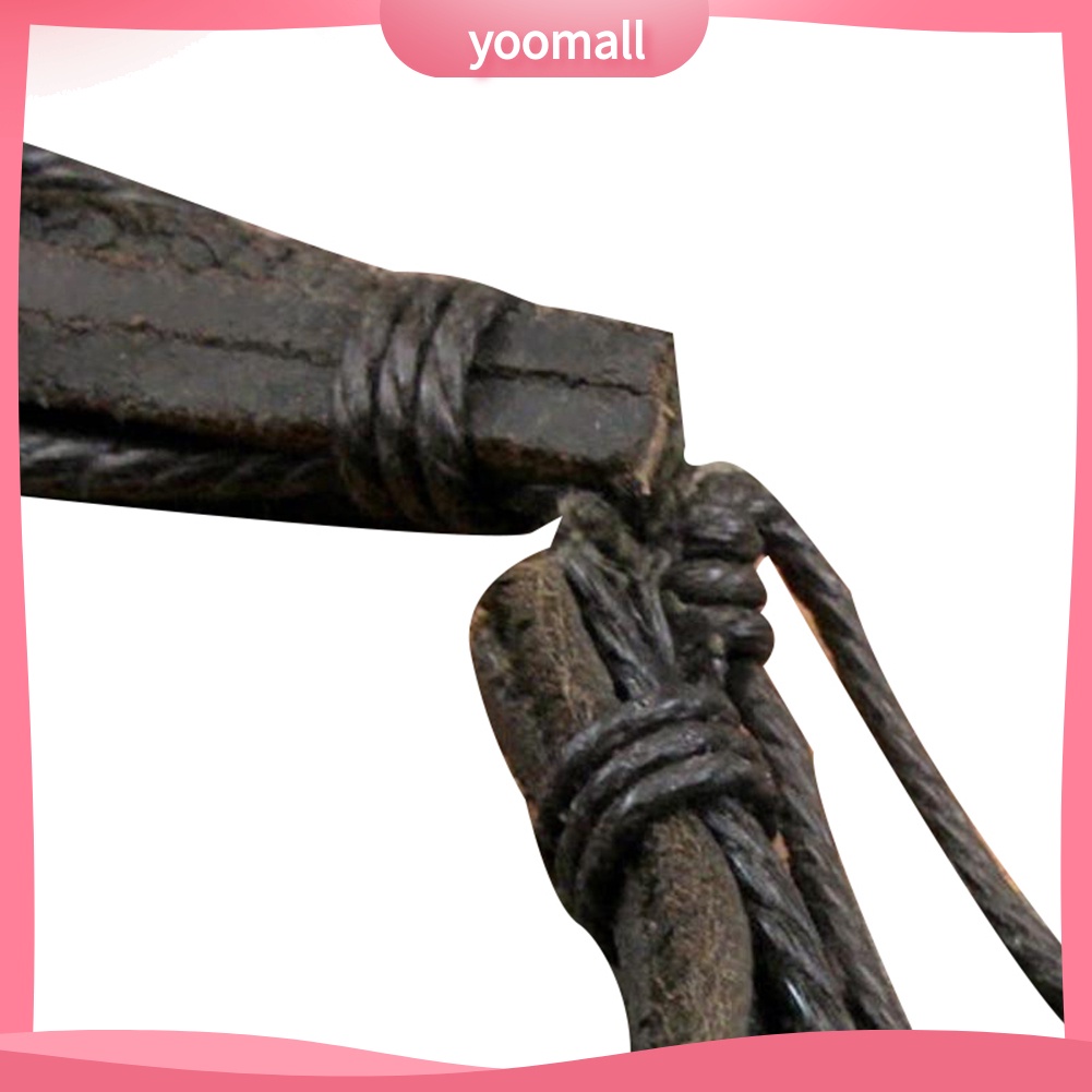 Vòng Tay Dây Bện Giả Da Nhiều Lớp Unisex