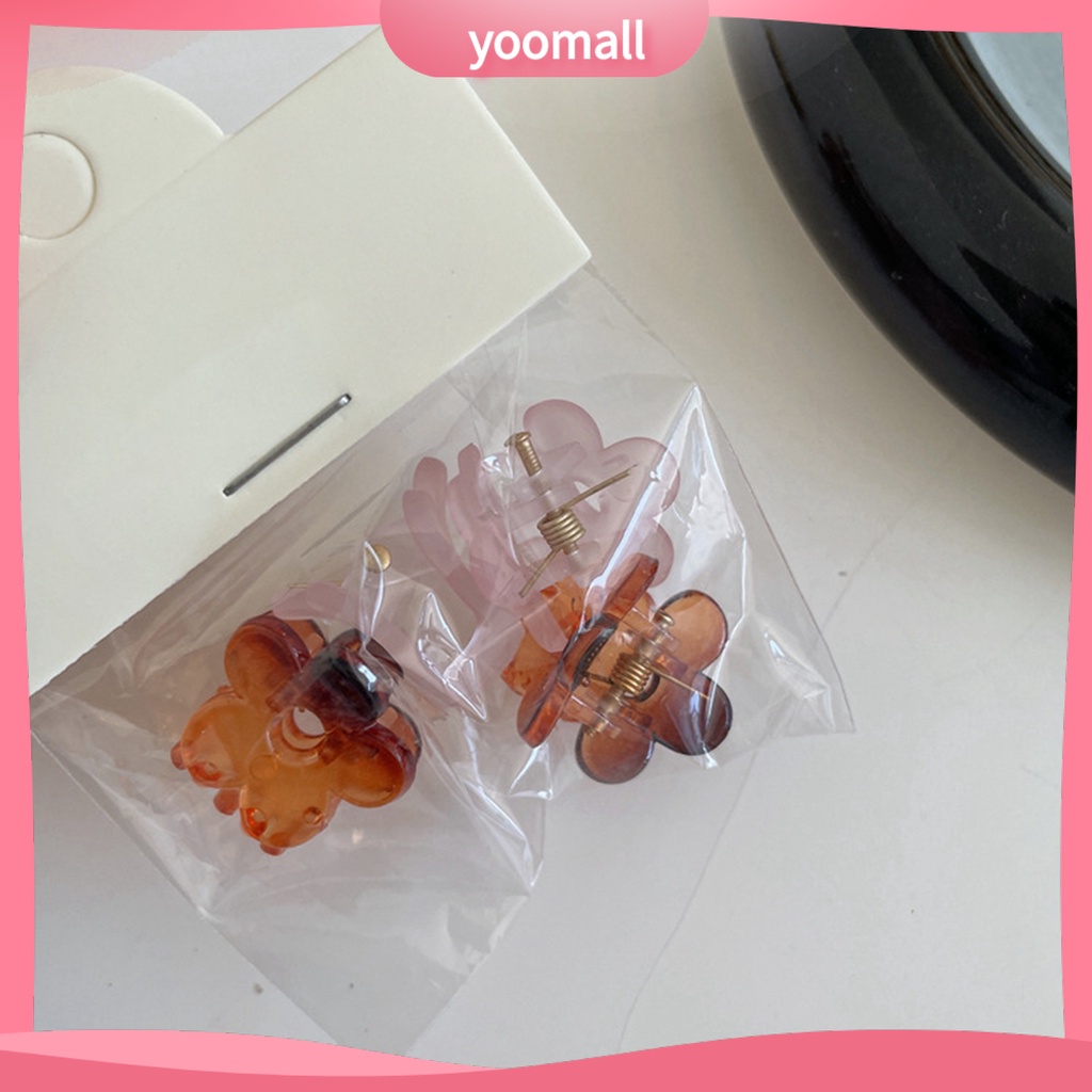 Bộ 4 Kẹp Tóc Hình Hoa Mini Xinh Xắn Cho Bé Gái