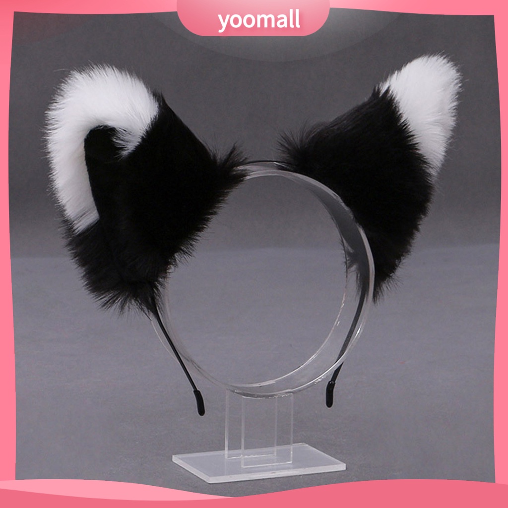 Băng Đô Tai Mèo Bông Chống Trượt Hóa Trang Lolita Dễ Thương Cho Nữ