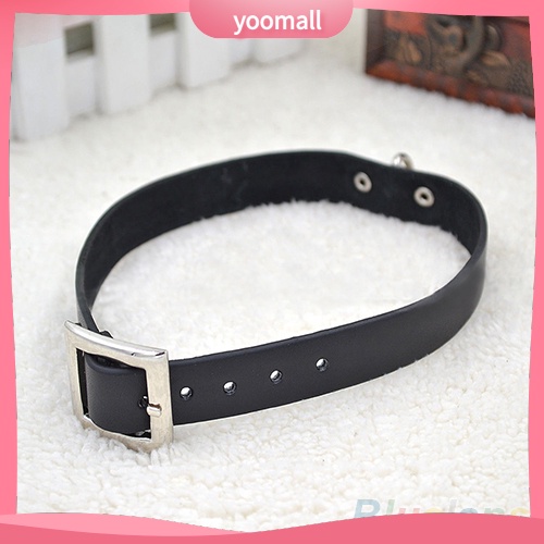 Vòng Cổ Choker Giả Da Trang Trí Vòng Tròn Phong Cách Gothic Punk