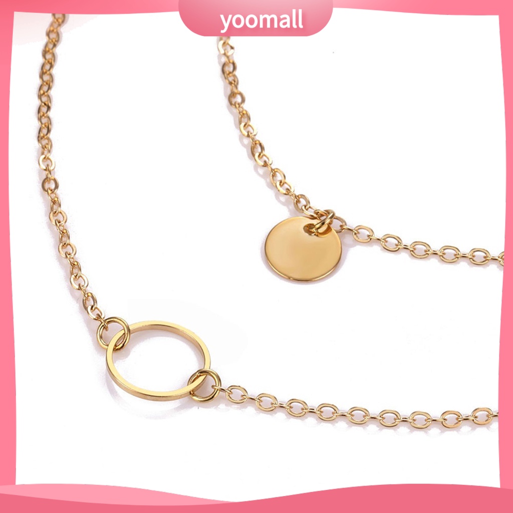 Vòng cổ 2 Lớp Mặt Tròn Thoải Mái Hợp Thời Trang