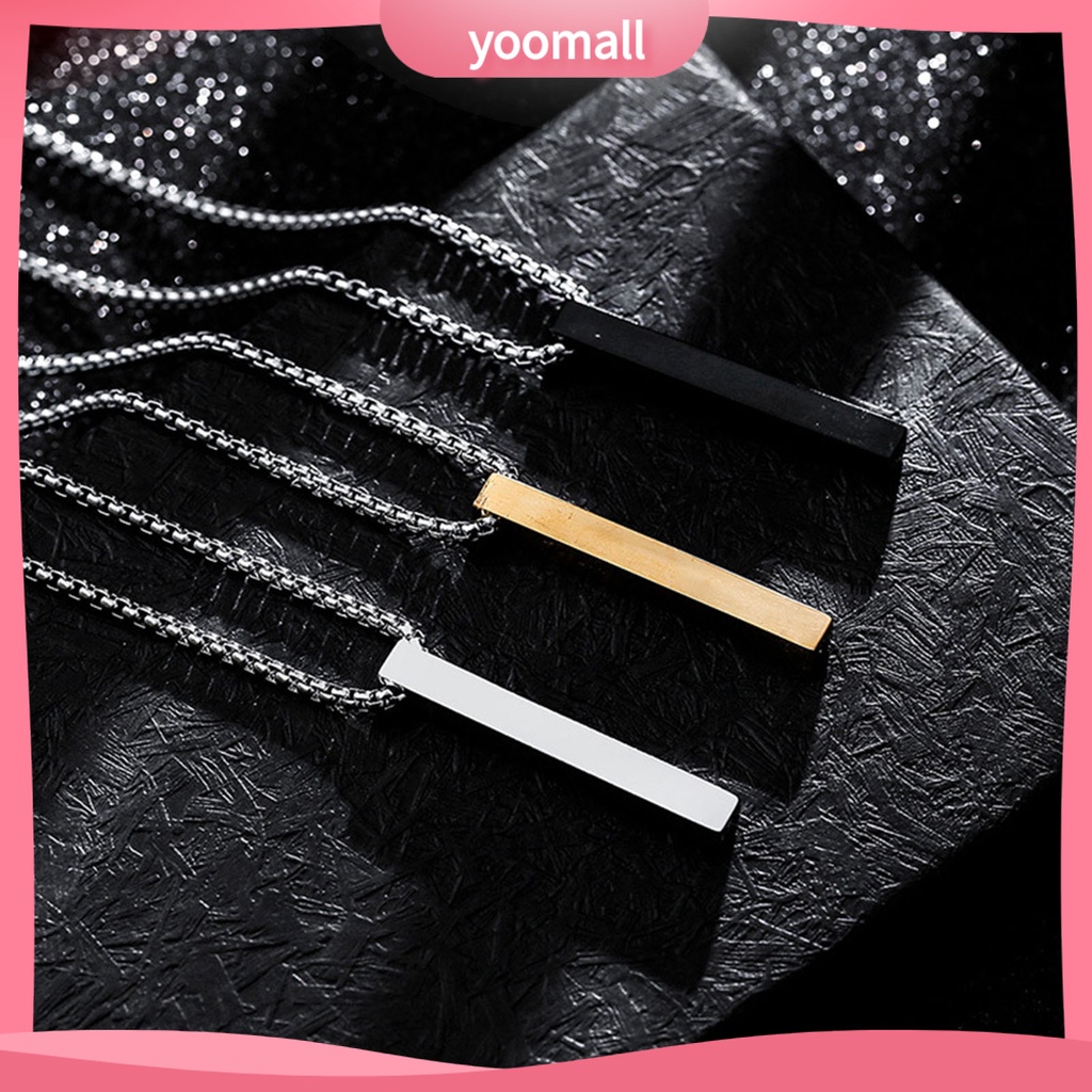 Vòng cổ Bằng Thép Không Gỉ Siêu Nhẹ Màu Sắc Đơn Giản Thời Trang Cho Nam