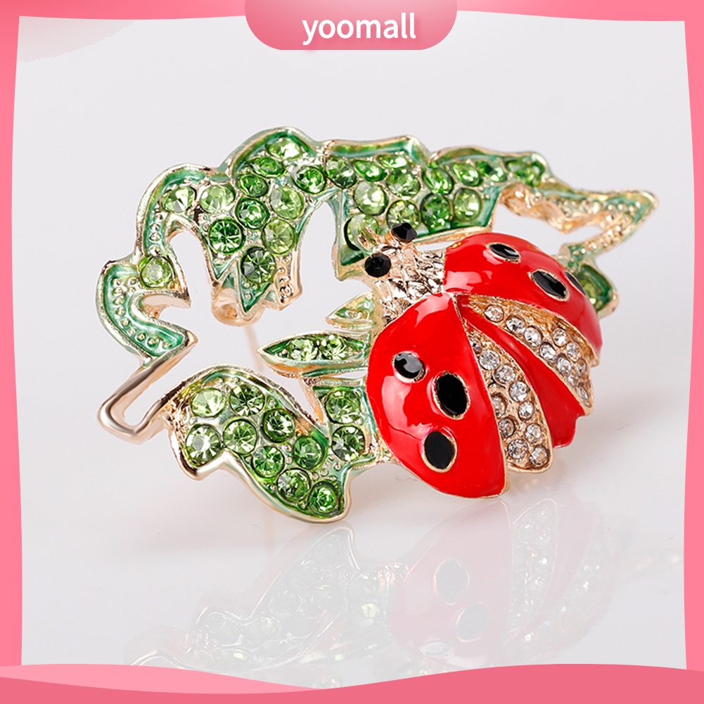 Ghim Cài Áo Hình Bọ Rùa Đính Đá Nhân Tạo Thời Trang