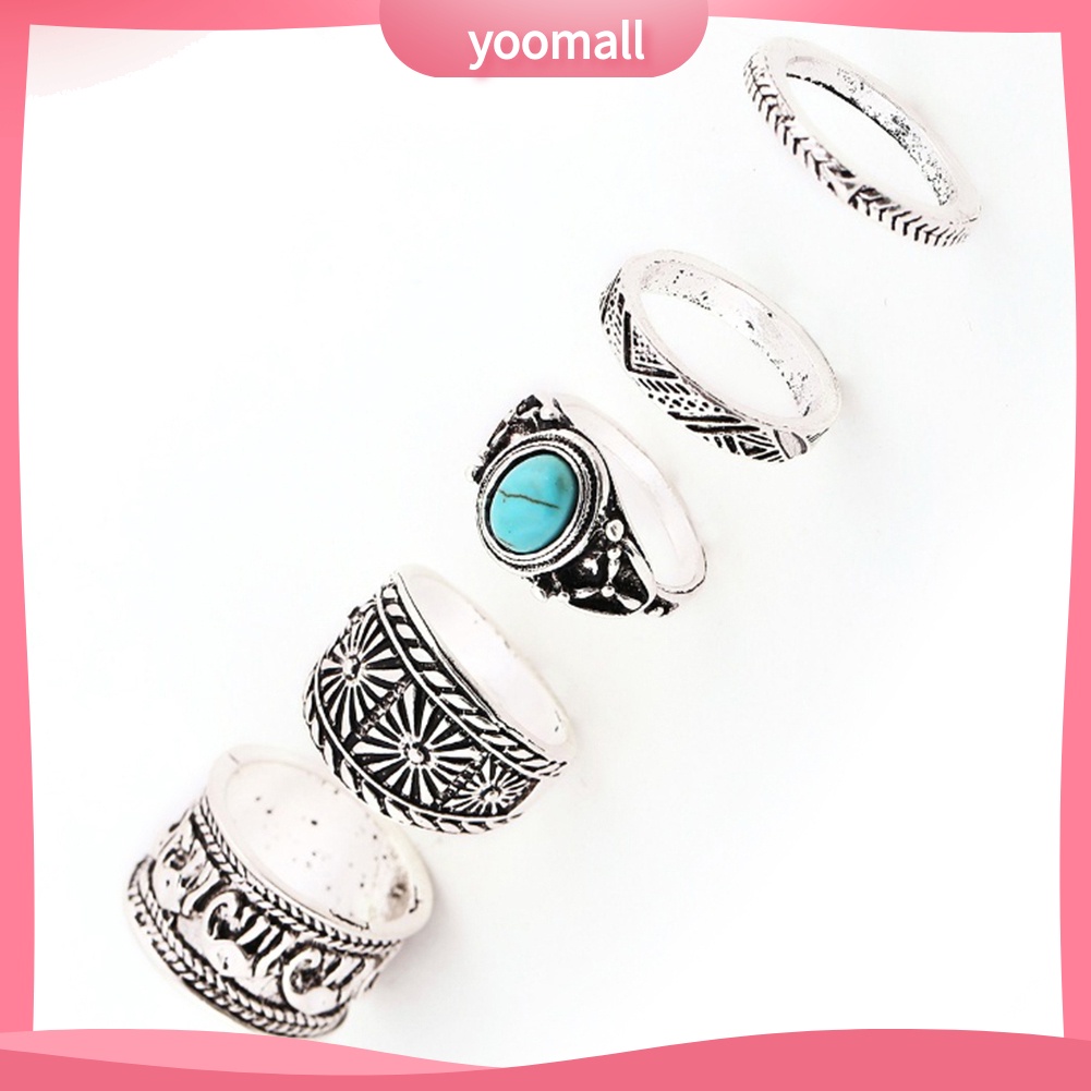 Set 5 Nhẫn Đeo Khớp Ngón Tay Phong Cách Vintage