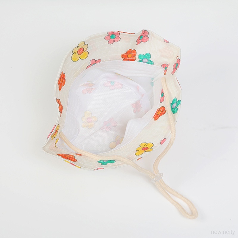 Mũ Tai Bèo Họa Tiết Hoa Nhỏ Dễ Thương Phong Cách Hàn Quốc Cho Bé