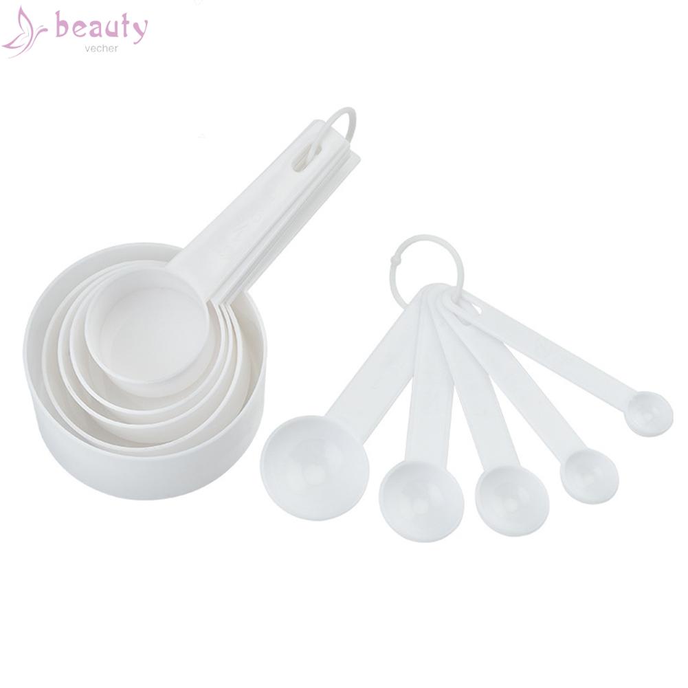 Bộ 10 Cốc Đo Lường Chính Xác Bằng Nhựa Kèm Muỗng