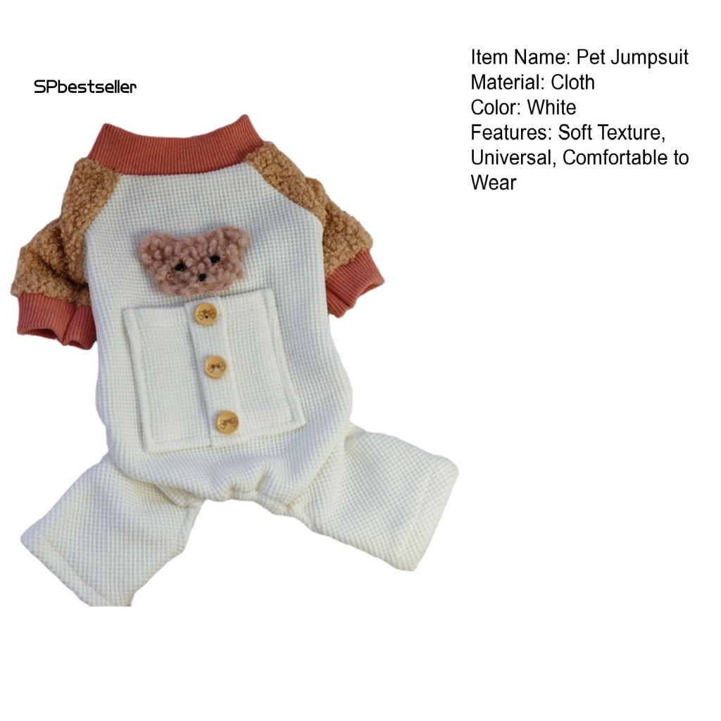 Bộ Áo Liền Quần Chống Rơi Họa Tiết Sọc Caro Cho Thú Cưng