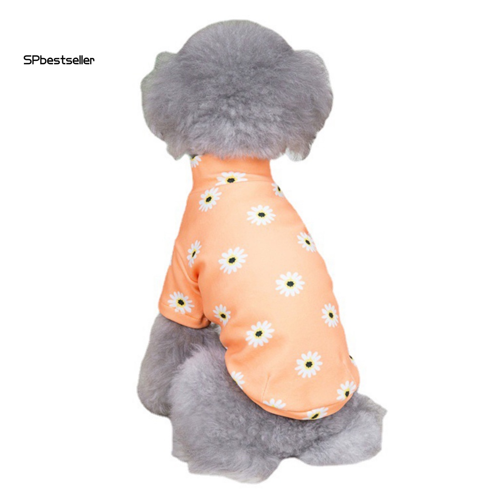 Áo Sát Nách Trọng Lượng Nhẹ In Họa Tiết Hoa Cúc Thời Trang Mùa Thu Thoải Mái Cho Cún