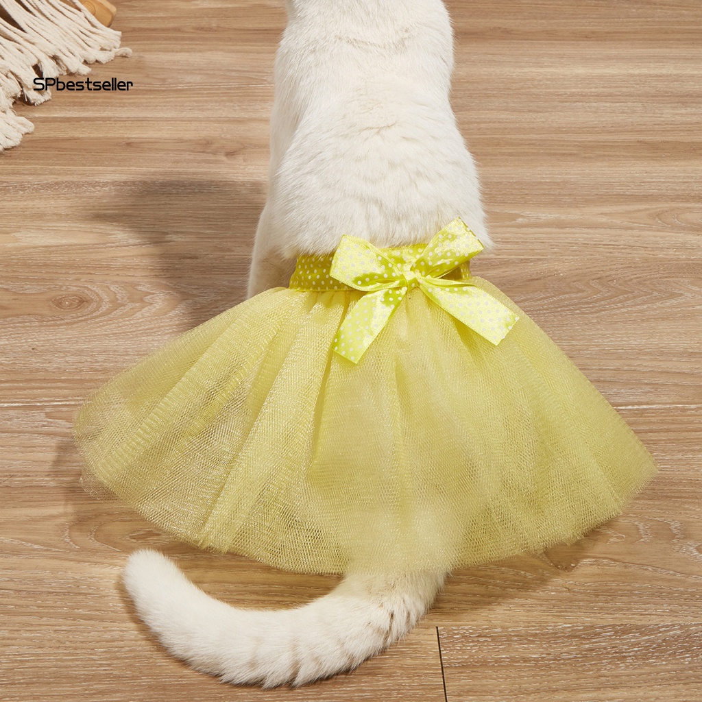 Đầm Xòe Công Chúa Bằng Vải Tuyn Màu Sắc Tươi Sáng Dễ Thương Lâu Trôi Cho Thú Cưng